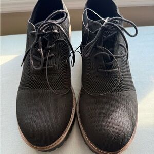 Torrid Black Platform Shoes with Lace-Up Design